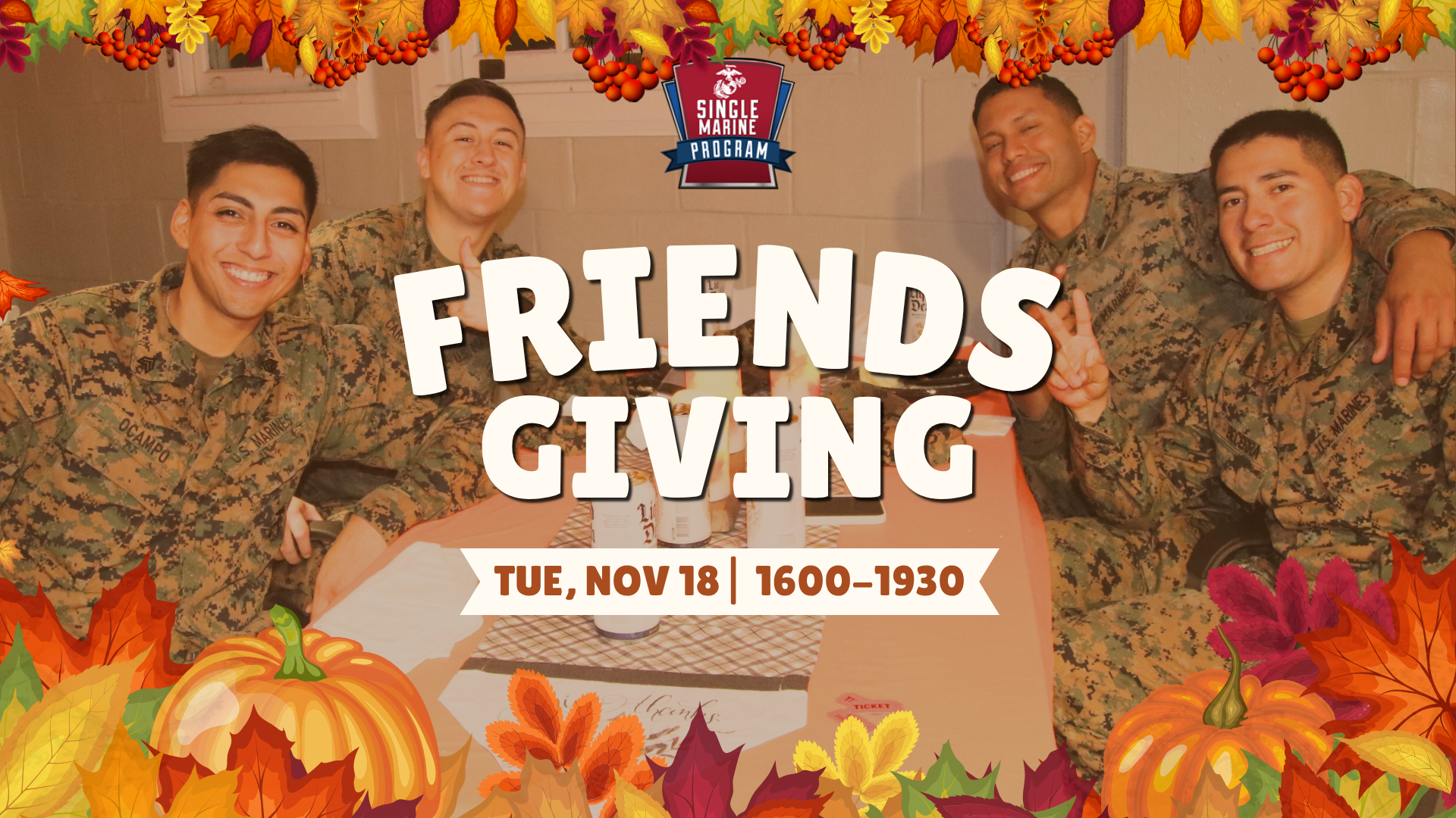 SMP Friendsgiving Dinner on November 18